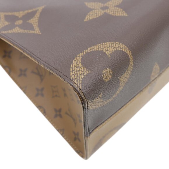 Louis Vuitton Onthego MM Giant Monogram Reverse Canvas Tote Bag Brown - Picture 9 of 16